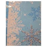 x2 CC HOME 1 Pack Christmas Blue Snowflakes Plastic Tablecloth 54 x 87 Inch Long Rectangular Winter Wonderland Table Cover for Buffet, Birthday Party Dinner, Picnic or Tablecloth for Kitchen Event Use