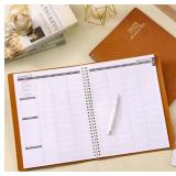 2024-2025 Weekly Appointment Book - Appointment Book 2024-2025, Jul. 2025 - Jun. 2025, Daily/Hourly Planner with Tabs, 15 Minutes, 8.26\" x 10.7\", Wirebound - Brown - Retail: $12