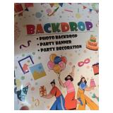 MEHOFOND 7x5ft Graduation Backdrop Congratulations Graduates Photography Background Red and Gold Dripping Glitter Dots - Retail: $17