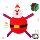 lilfrd Christmas Dog Toys - Santa Claus Toys for Dog, Dog, Jingle and Rope Santa Xmas Toy for Small Medium Large Puppy, Tug of War & Fetch Play - Retail: $14