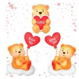 Yousoontic 3 Pcs Valentine