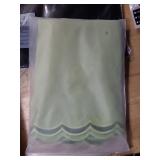 Snycler Decorative Throw Pillow Covers Set of 2 - Green Cotton Wavy Edge 18x18 - Retail: $12