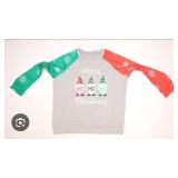 Whrounnk Unisex Spliced Pullover Multi-Color Merry Christmas Gnome Sweater - White Medium DIFFERS SLIGHTY FROM STOCK PHOTO - Retail: $24