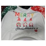 Whrounnk Unisex Spliced Pullover Multi-Color Merry Christmas Gnome Sweater - White Medium DIFFERS SLIGHTY FROM STOCK PHOTO - Retail: $24