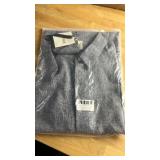 Short Sleeve Button Down Shirt - Heather Gray size S - Retail: $29