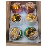 Hewory Christmas Votive Candle Holders: Tealight Set of 6, Frosted Spherical Glass Centerpiece for Dinner Table, Fireplace, Holiday Party Decorations - Retail: $10