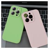ZiZioen Case Compatible with iPhone 13 Pro Max with Matte TPU Materials - Lens Protection - Dust-Proof - Delicate Touch Thin Soft Light,6.7 inch for Boys Men and Girls Women - Matcha Green