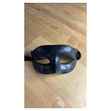 Black Masquerade Mask with Glitter and Scroll Design - Retail: $12