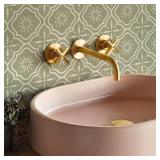 QUCHENG Floral Tile Stickers Matte Texture Home Decal Vintage Waterproof Removable Mural Decor Peel Stick DIY Bathroom Kitchen Decoration, 7.87*7.87inch*10 pcs - Retail: $10