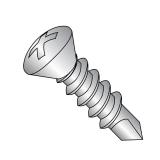 x2 Small Parts 0832KPO188 18-8 Stainless Steel Self-Drilling Screw, Plain Finish, 82 Degree Oval Head, Phillips Drive, #2 Drill Point, #8-18 Thread Size, 2\" Length (Pack of 10) - Retail: $10