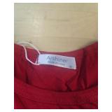 Arshiner Girls Red Dress with Striped Ruffle Hem Size 110 - Retail: $12