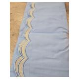 Snycler Decorative Throw Pillow Covers Cushion Cases, Set of 2 ï¼Soft Cotton Wavy Edge Designs for Garden Couch Sofa Bed Decorative 18x18inch (Blue) - Retail: $29