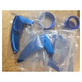 For Dodge Challenger Charger 2015-2024 Interior Accessories Decoration Steering Wheel Shift Paddle Extended Trim Cover+Air Conditioner Switch CD Button Knob Decal Trim Rings (Blue 5PCS) - Retail: $23