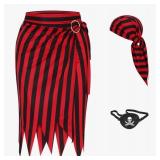Red and Black Striped women