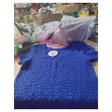 Blue Textured Popcorn Knit Sweater with Tags size medium  - Retail: $25