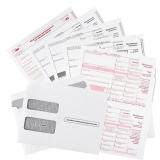 1099 Misc Tax Forms Complete 3-Part Laser - Kit for 25 Vendors, and 25 Self-Seal Envelopes Good for QB and Accounting Software,1099 Misc 2024 - Retail: $17