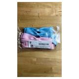 Pastel Hair Bow Set - Blue and Pink Ribbon Hair Accessories BVIIE - Retail: $12