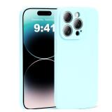 PureVigor Compatible with iPhone 14 Pro case, Liquid Silicone Case Dust Protection Light Slim Thin Soft Lens Protection Phone Case for iPhone 14 Pro Case 6.1 inch for Men and Women - Blue - Retail: $1