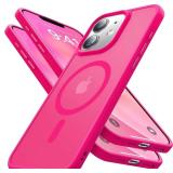Magnetic for iPhone 12 Case/iPhone 12 Pro Case, [10FT Military Drop Tested] [Compatible with MagSafe]Shockproof Protective Slim Translucent Matte Hard Back Phone Case iPhone 12/12 Pro, HotPink - Retai
