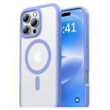 Magnetic Shockproof for iPhone 16 Pro Max Case, Skin-Friendly[Compatible with MagSafe] [Military-Grade Protection] Anti-Yellow Translucent Slim Cover for iPhone 16 Pro Max Phone Case,Navy Blue - Retai