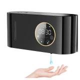 Automatic Soap Dispenser, Touchless Liquid Soap Dispenser USB Rechargeable with IR Sensor, Electric Hand Soap Dispenser Pump 5 Levels Adjustable Waterproof 500ml for Bathroom Kitchen Dish Black