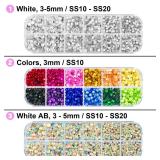 Worthofbest Hotfix Rhinestone Setter, Hot Fix Applicator Tool Bedazzler Kit with rhinestones, Kit, Hot Fixed Wand for Clothes Clothing Fabric Crafts, 5000 Pcs, AB Crystal, Clear, 3 Gems Sizes, Tips