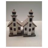 Creative Co-Op Lighthouse Bookends, Set of 2, Gray(one is broken)