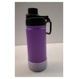 koodee Water Bottle 16 oz Stainless Steel Double Wall Vacuum Insulated Water Bottle for Kids School -Wide Mouth Sports Metal Water Flask for Girls(Purple)