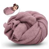 Newborn Posing Wrap Newborn Photography Props Soft Stretch Knit Blanket Handmade Wrap for Baby Boys Girls Photoshoot