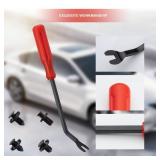 Push Type Retainer Fender Liner Clips with 1 Tool Fit for Nissan Infiniti Front Bumper Replace 01553-05323, 01553-09321, 01553-09241 11296-AG000