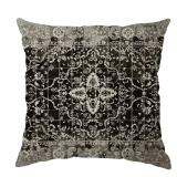Knagsfa Boho Pillow Covers 16x16 Inch, Carpet Black Taupe Vintage Throw Pillow Cover Antique Ethnic Decorative Pillow Cases Home Decor Square Linen Pillowcase