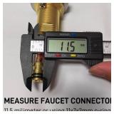 Quick Connect Faucet Water Supply Lines, 12 Inch Long, Widespread Bathroom Faucet Replacement Fast Lock Pipe Hoses, V-Shape, 1 Piece