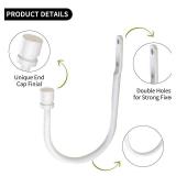 Arnorx 2 PCS Curtain Holdbacks, Metal Decorative Curtain Tiebacks with End Cap Finials, Wall Mounted Window Drapery Holdback Hooks for Livingroom and Bedroom, Matte White