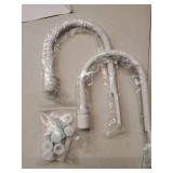 Arnorx 2 PCS Curtain Holdbacks, Metal Decorative Curtain Tiebacks with End Cap Finials, Wall Mounted Window Drapery Holdback Hooks for Livingroom and Bedroom, Matte White