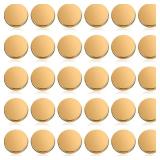 Chuangdi 30 Pieces Metal Flat Button Alloy Shank Round Shaped Sewing Button for Women Suit Woolen Coat Shirt Trousers Sewing Crafts(15mm, Gold)