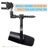 SUNMON Shure MV7 Shock Mount Compatible with Shure MV7 Microphone, MV7 Shock Mount Reduces Vibration Noise Matching Mic Stand Boom Arm by SUNMON