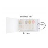 YOAVIP 3x5 Index Cards Clear Plastic Holder Pouches Small Book Binder 40 Page Hold 80 Cards
