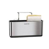 simplehuman Slim Sink Caddy Sponge Holder, Brushed Stainless Steel, Silver