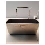 simplehuman Slim Sink Caddy Sponge Holder, Brushed Stainless Steel, Silver