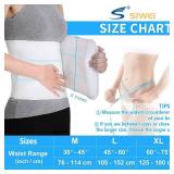 S Abdominal Binder Post Surgery - Elastic Waist Band for Stomach Support & Compression, Bariatric, Tummy Tuck | Latex-free, Breathable Belly Wrap Hernia Belt Lipo Garment - (30 - 45') 3 PANEL - 9''