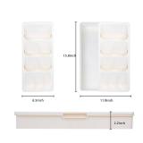 Faridabio Kitchen Drawer Organizer Tray, Expandable Cutlery Silverware Organizer Storage Tray for Kitchen Drawer Flatware Spoons Forks, Creamy White
