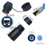 ANMBEST 10PCS Shielded RJ45 Waterproof Panel Mount Connector IP68 Cat5/5e/6 8P8C Ethernet LAN Cable Coupler Female to Female Outdoor Network Adapter
