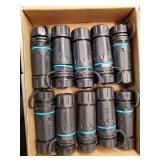 ANMBEST 10PCS Shielded RJ45 Waterproof Panel Mount Connector IP68 Cat5/5e/6 8P8C Ethernet LAN Cable Coupler Female to Female Outdoor Network Adapter