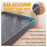 FLATO Waterproof Under Sink Mat 34 x 19' Shelf Liner for Kitchen and Bathroom, Cabinet Protector, Organizers and Storage, Flexible Silicone Drip Tray'