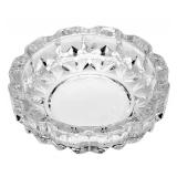 Deli Green Apple Crystal Heavy Glass Ashtray for Indoor and Outdoor Decorative (Round)