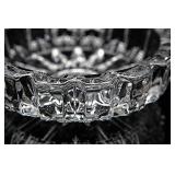 Deli Green Apple Crystal Heavy Glass Ashtray for Indoor and Outdoor Decorative (Round)