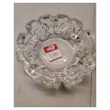 Deli Green Apple Crystal Heavy Glass Ashtray for Indoor and Outdoor Decorative (Round)