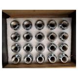 MIKKUPPA M12x1.5 Lug Nuts - Replacement for 2006-2020 Ford Fusion, 2000-2019 Focus, 2001-2023 Escape Aftermarket Wheel - 20pcs Chrome Closed End Lug Nut