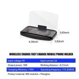 Dewkou 1 PC Black Smartphone HUD Head Up Display Holder, Car Mobile Phone Holder with HD Image Reflection, GPS Navigation Projector Heads Up Display (USB Charge)