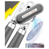SPIDER GRIP Can Opener, No-Trouble-Lid-Lift Manual Handheld Can Opener with Magnet, Smooth Edge Safe Cut for Beer/Tin/Bottle, Big Turning Knob Anti-Slip Handle Good for Seniors with Arthritis
